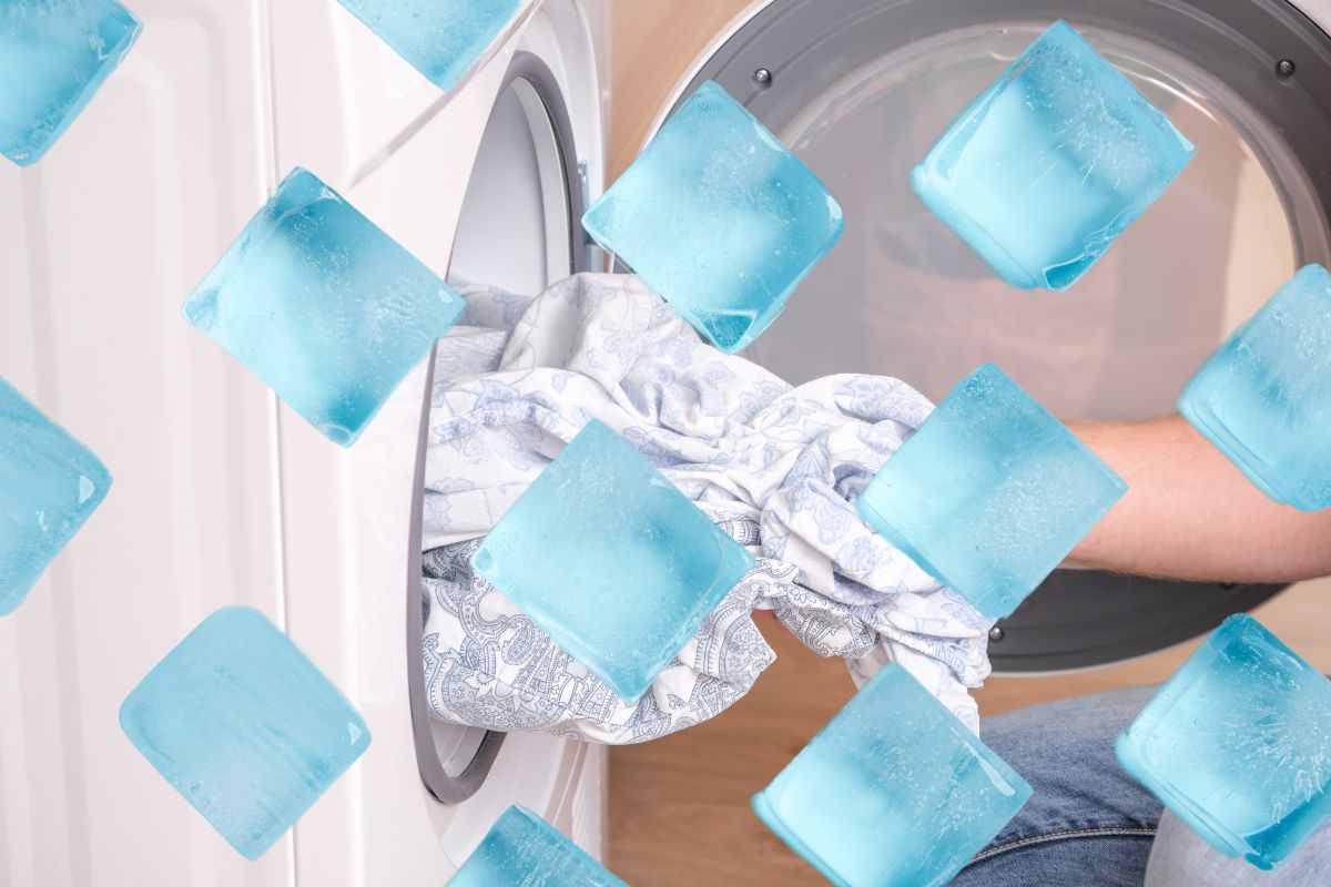mettere del ghiaccio all'interno dell'asciugatrice
